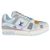 Louis Vuitton X Takashi Murakami Trainer Sneaker White / Baby Blue